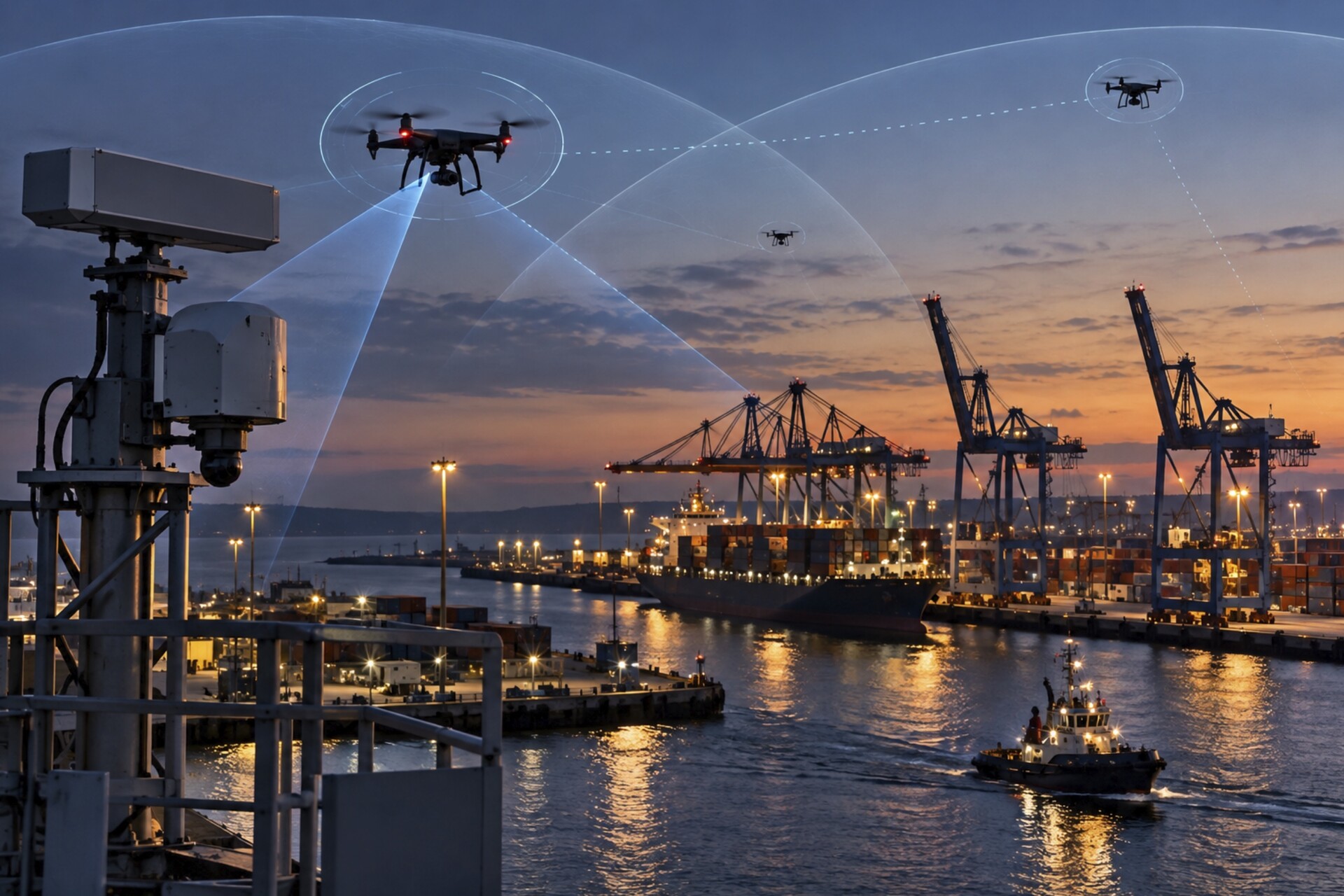 Common Operating Picture for Ports: hensec Integrates Drone Detection and GNSS Monitoring